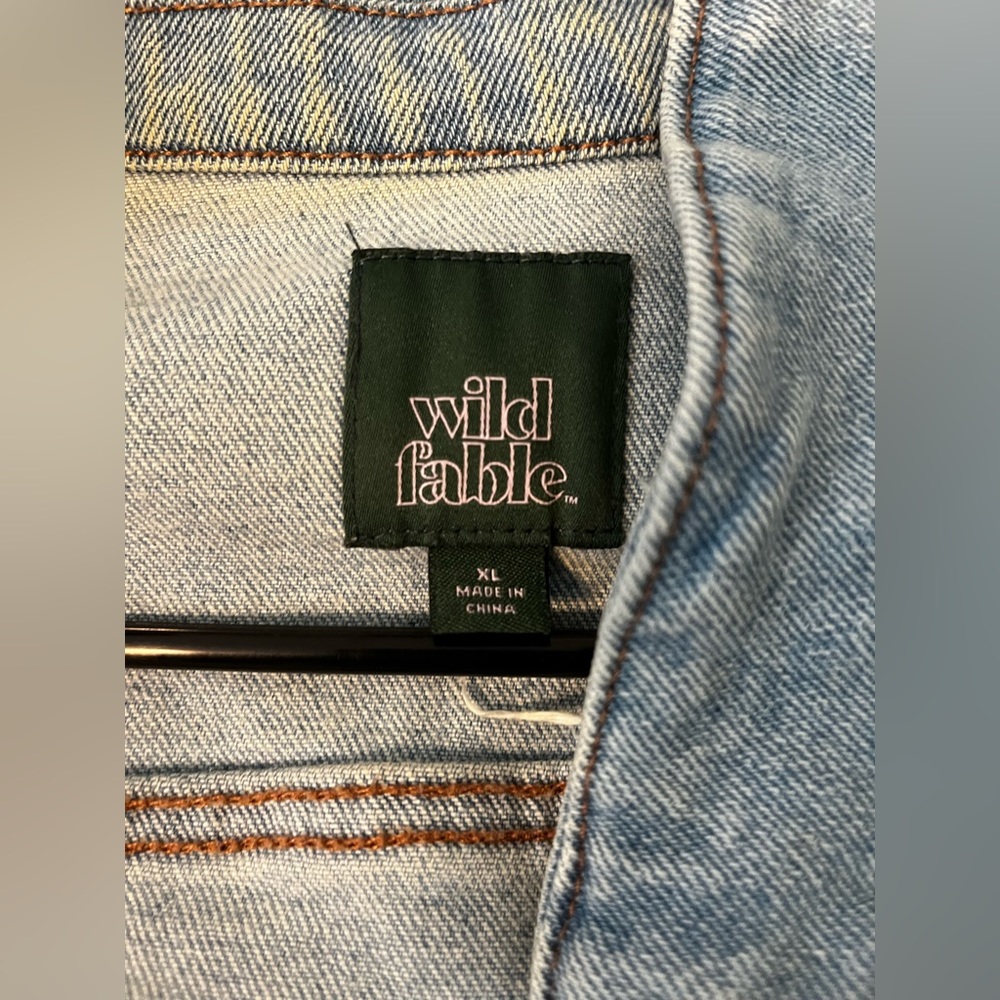 Wild fable distressed jean jacket